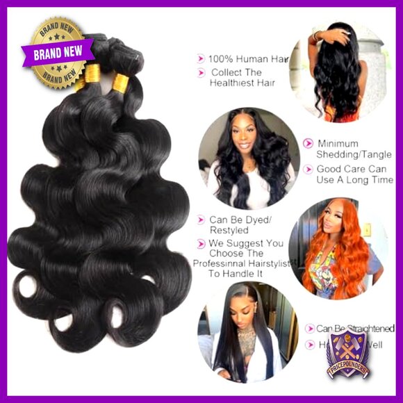 4 Bundles 18-24 Inch Body Wave Human Hair Extensions Soft Silky main image 4
